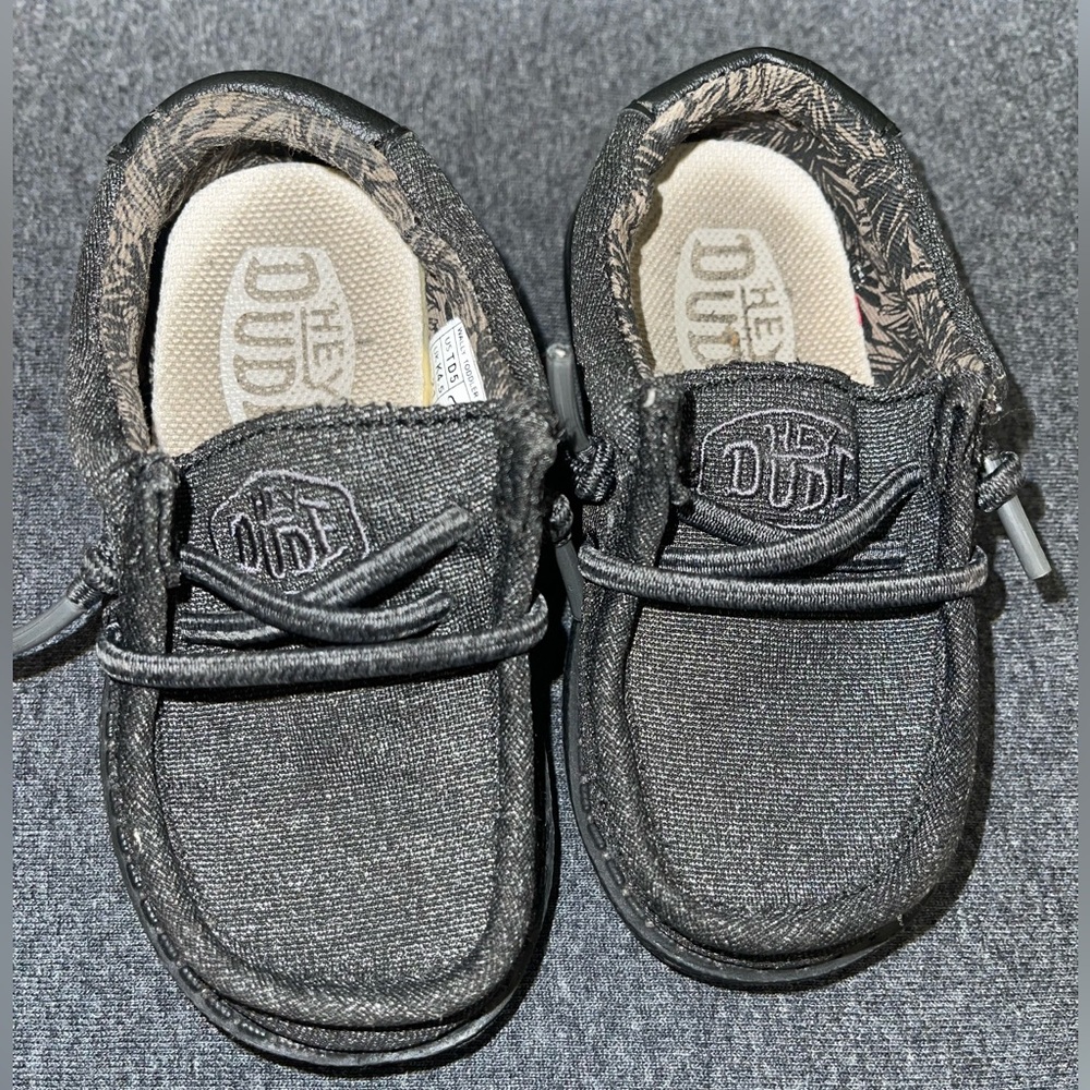 Charcoal grey toddler Hey Dudes